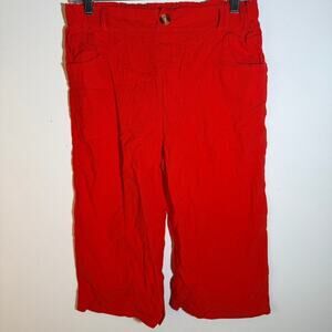 Vibrant Red Cropped Pants